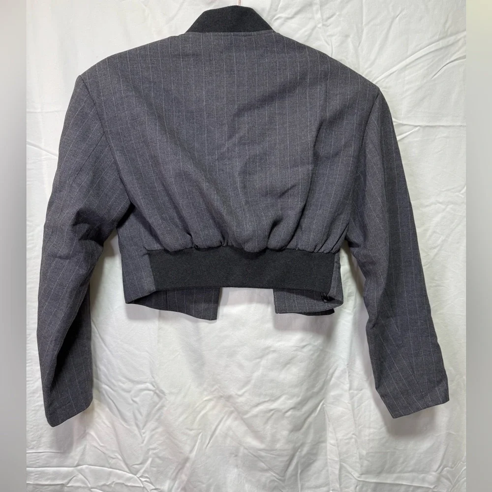 Mango Padded Shoulder Jacket with Wool Mix‎ Fabric. Size S.